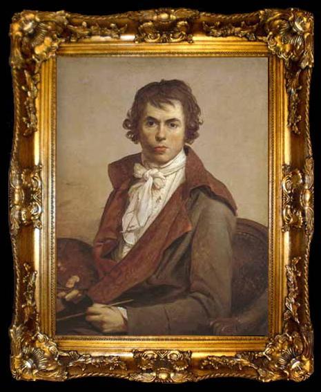 framed  Jacques-Louis David self-Portrait (mk02), ta009-2